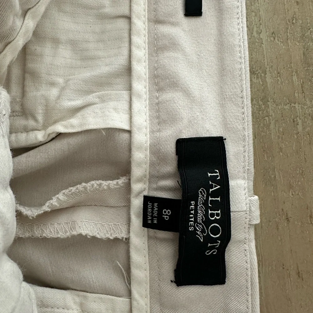 TALBOTS‎ Women’s Size 8 Beige Hampshire Ankle Pants Career High Waist Work